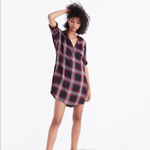 Madewell ~ Courier Shirtdress in Rollins Plaid - Picture 8 of 8